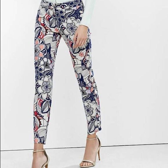 ✨ Geo Floral print Columnist Ankle pant✨ - Picture 1 of 8